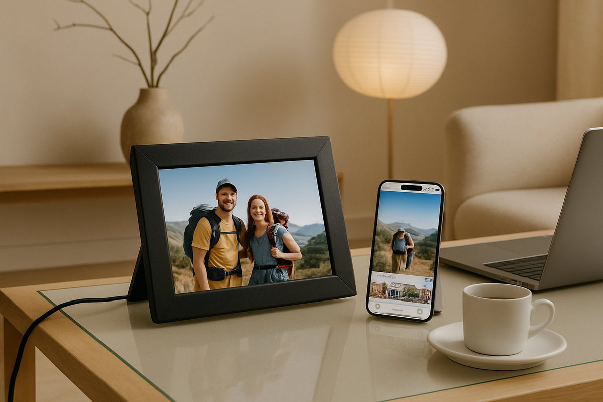 Digitaal fotolijstje met wifi: zo werkt het delen op afstand - digitalefotolijst.nl
