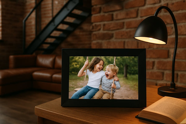 Digitale fotolijst kiezen: formaten en houtlooks van UMBRION vergeleken
