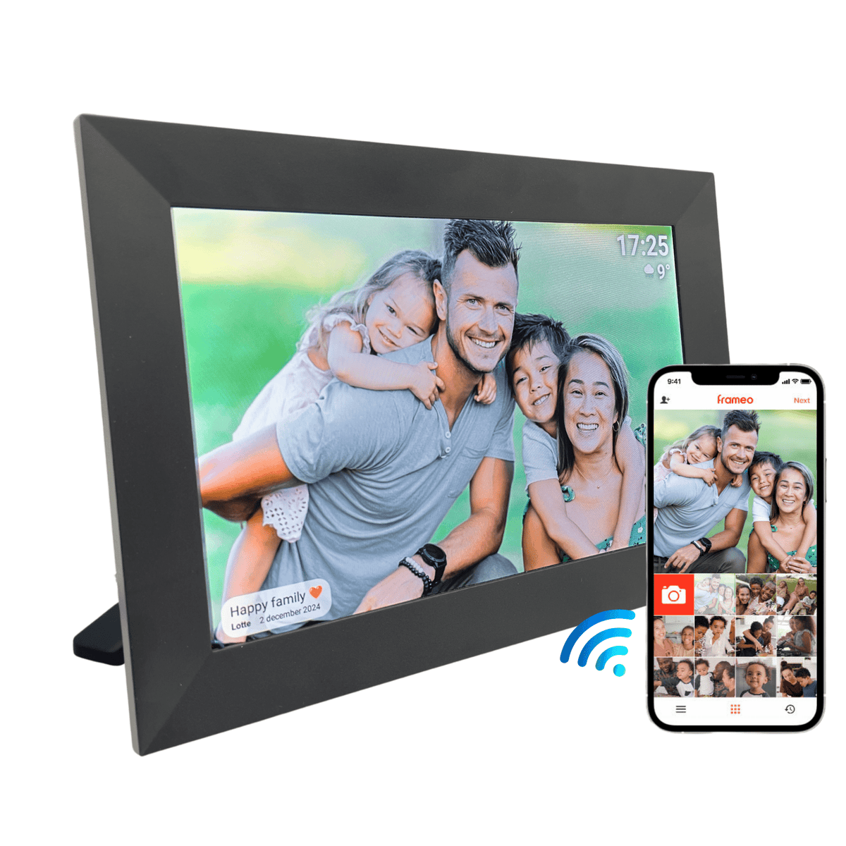 Digitale fotolijst - Draadloos - 10.1" (25,6 cm) - Batterij